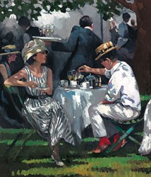 Afternoon Tea by Sherree Valentine Daines - Hand Finished Limited Edition on Canvas sized 12x14 inches. Available from Whitewall Galleries