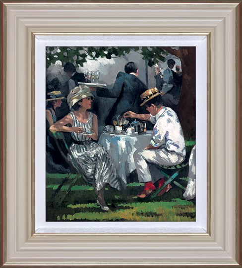 Afternoon Tea by Sherree Valentine Daines - Framed Hand Finished Limited Edition on Canvas